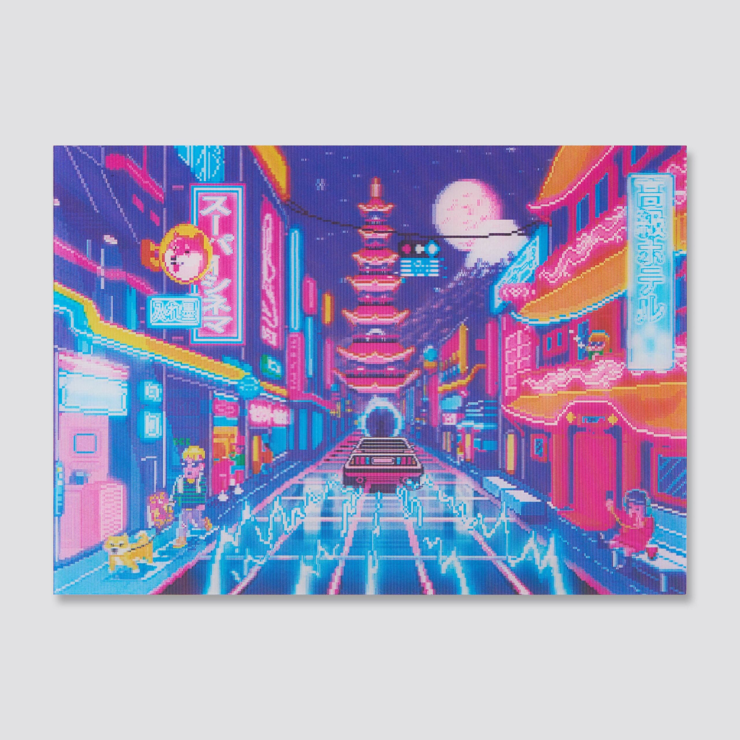 250 A6 lenticular postcard tokyo future wave - Image 2