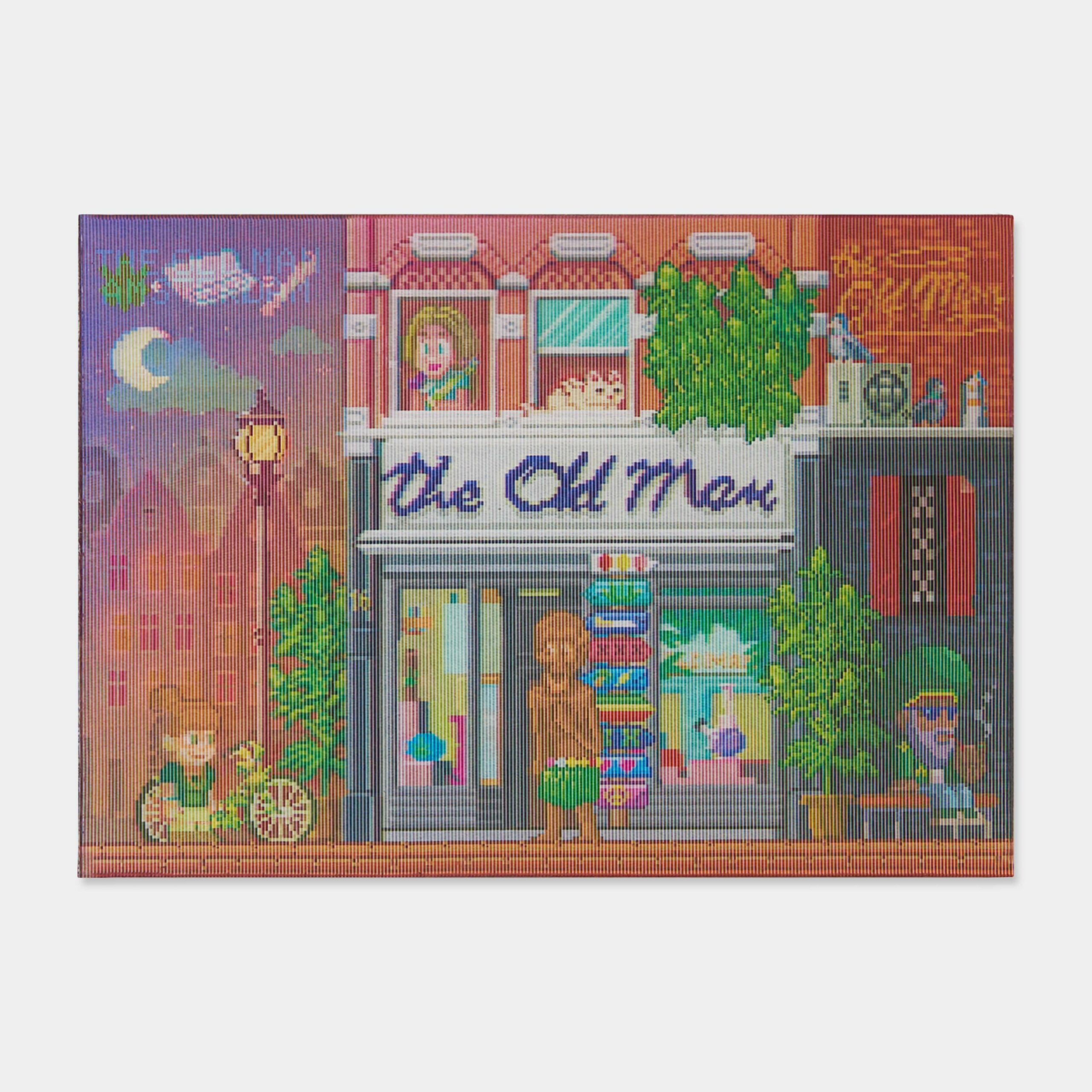 754 A6 lenticular postcard 3d The Old Man Smoke Supplies & Gifts - Image 2