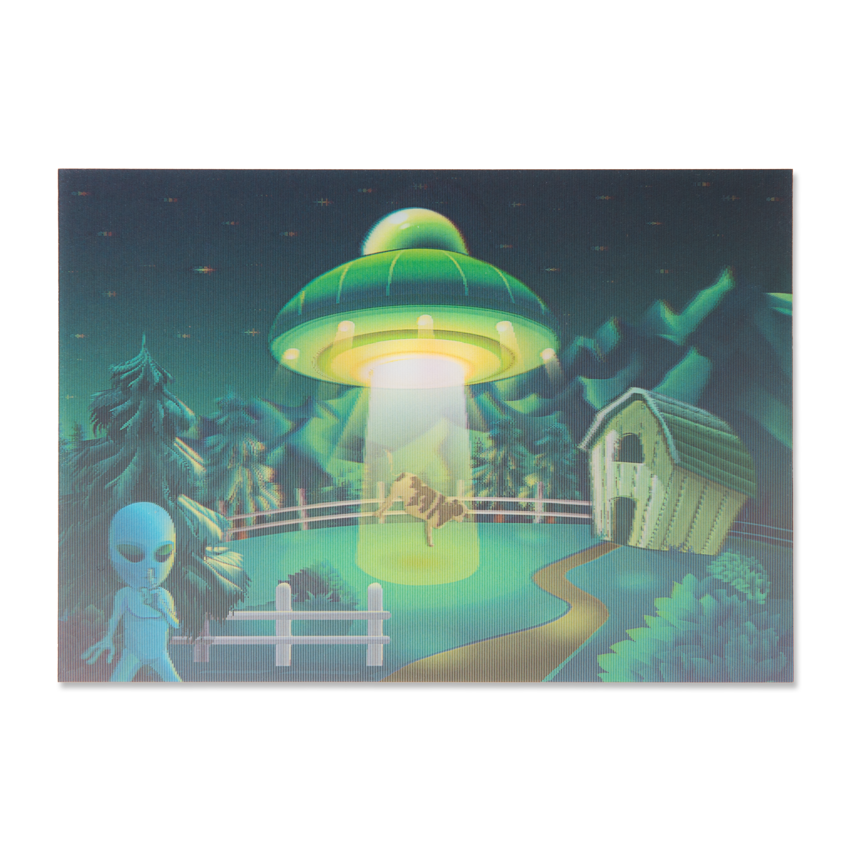 257 A6 lenticular postcard Ufo - Image 2