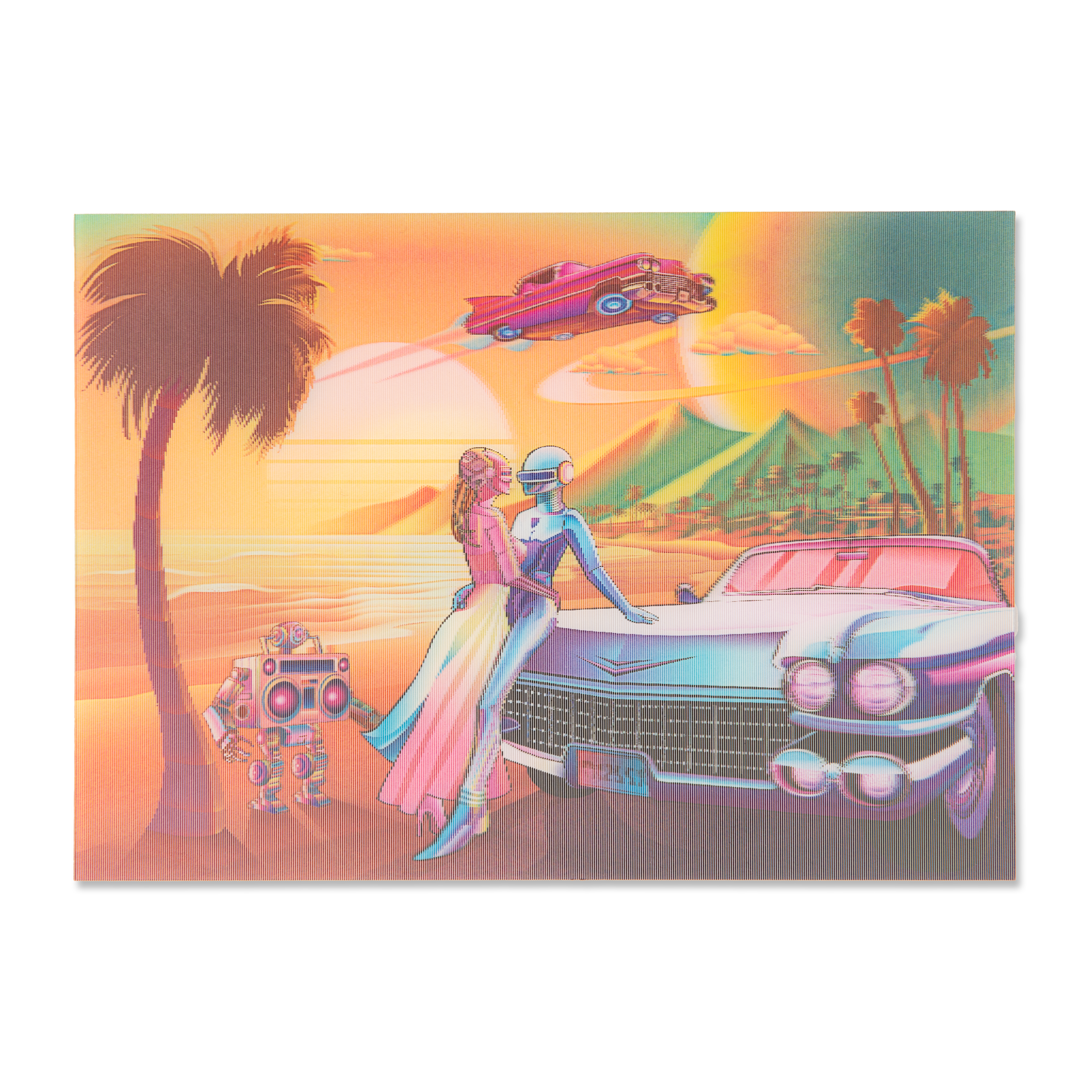 259 A6 lenticular postcard 3d Cyborg Love - Image 2