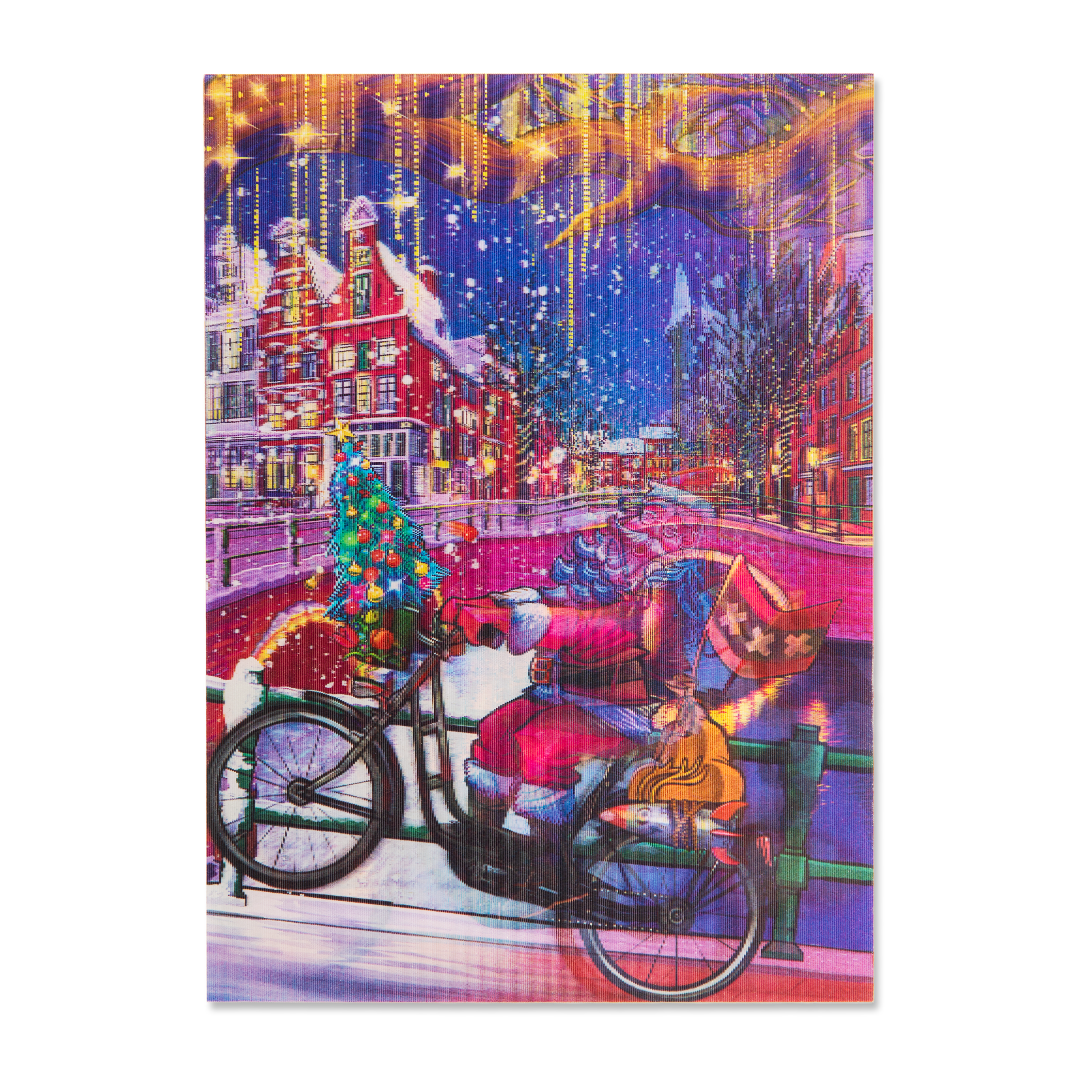 760 A6 lenticular postcard 3d Santa X mas - Image 2